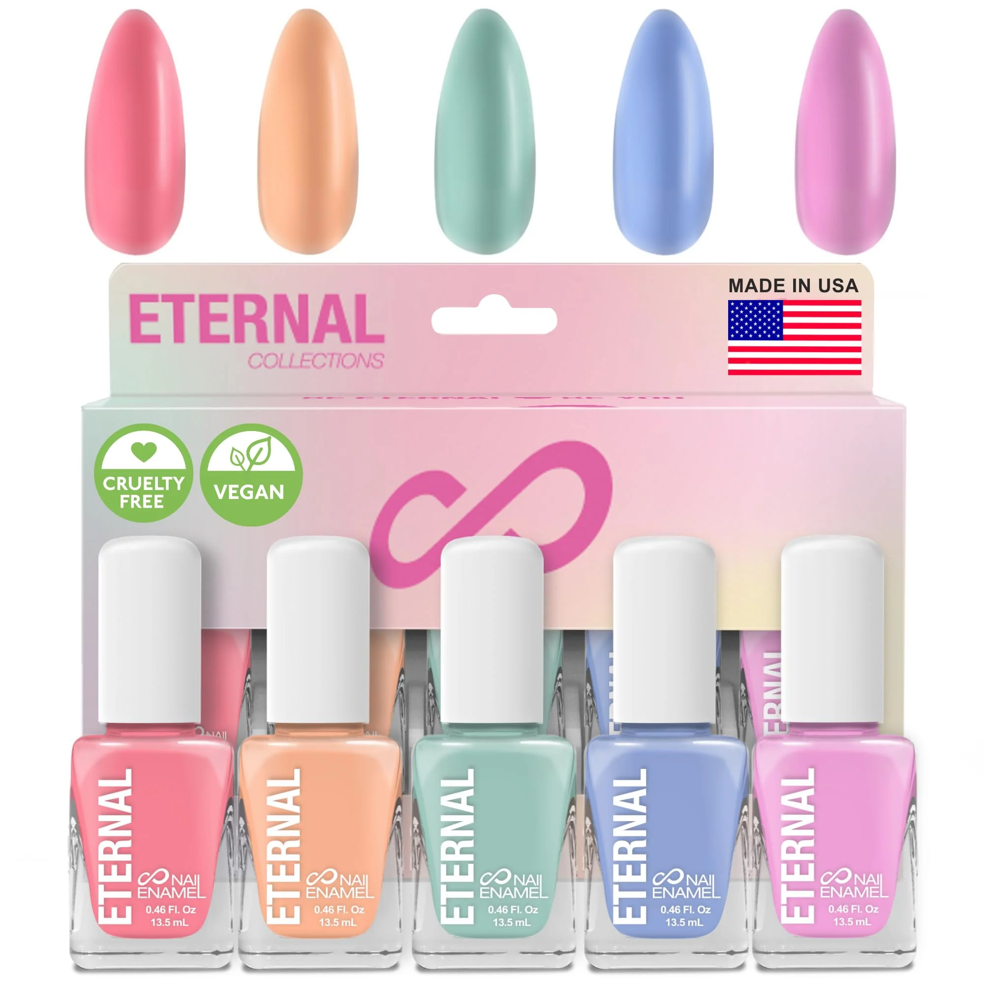 Proven Eternal Pastel Nail Polish Sets for Women CANDY PASTELS - Pastel Nail Polish Set for Girls - Long Lasting Quick Dry Nail Polish Set for Home DIY Outstanding