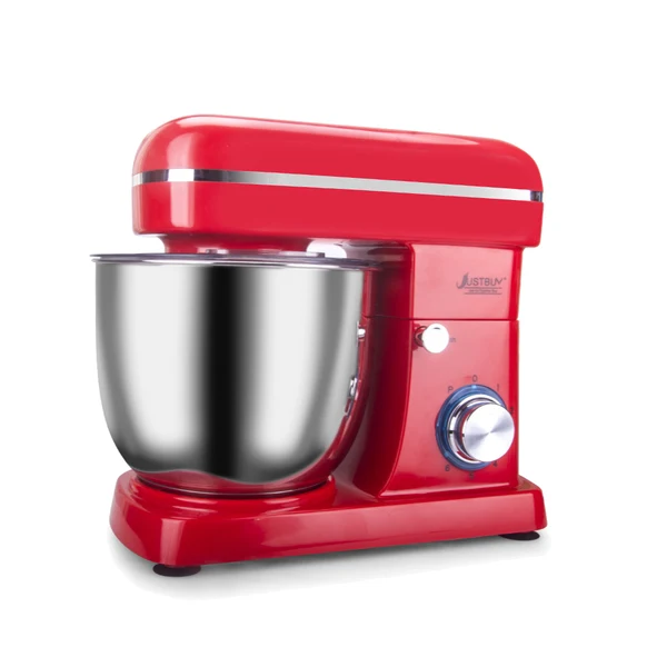Crafted Maxbell Kitchen Electric Stand Mixer Cake Dough Makers Tilt-Head 1500W Red Natural