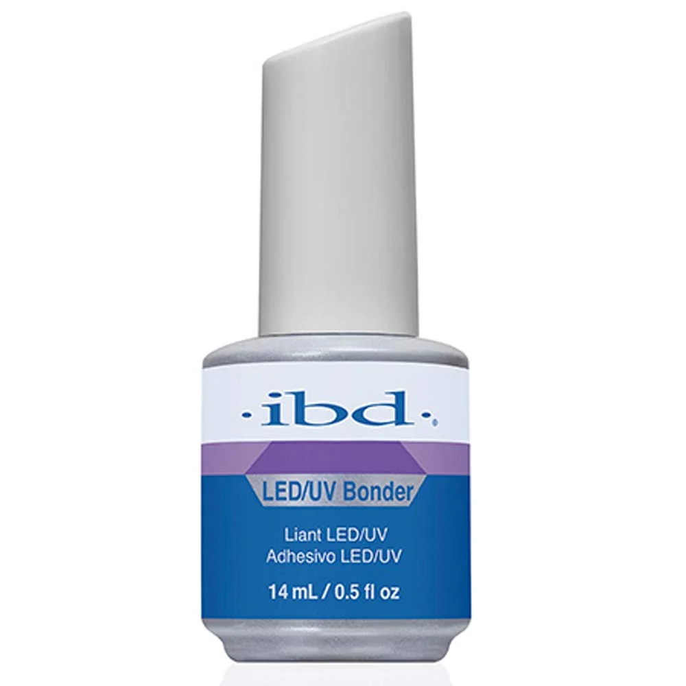 Flexible IBD LED UV Bonder - Nail Primer for Gel Polish and Acrylic Nails Nail Bonder for Long-Lasting Adhesion 0.5 oz Smooth