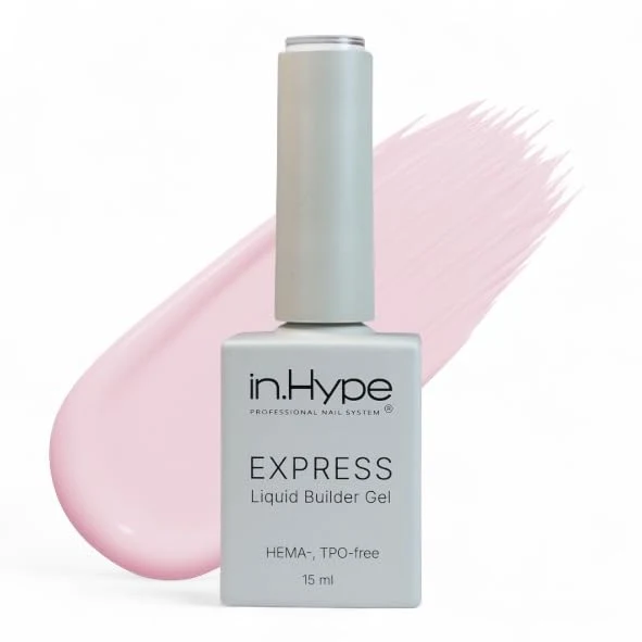Luxury IN.HYPE Express Structure Liquid Builder Gel Hard Gel in a Bottle BIAB HEMA TPO - for Nail Enhancing Overlays Strengtenning Baby Pink 2 Eco-Friendly
