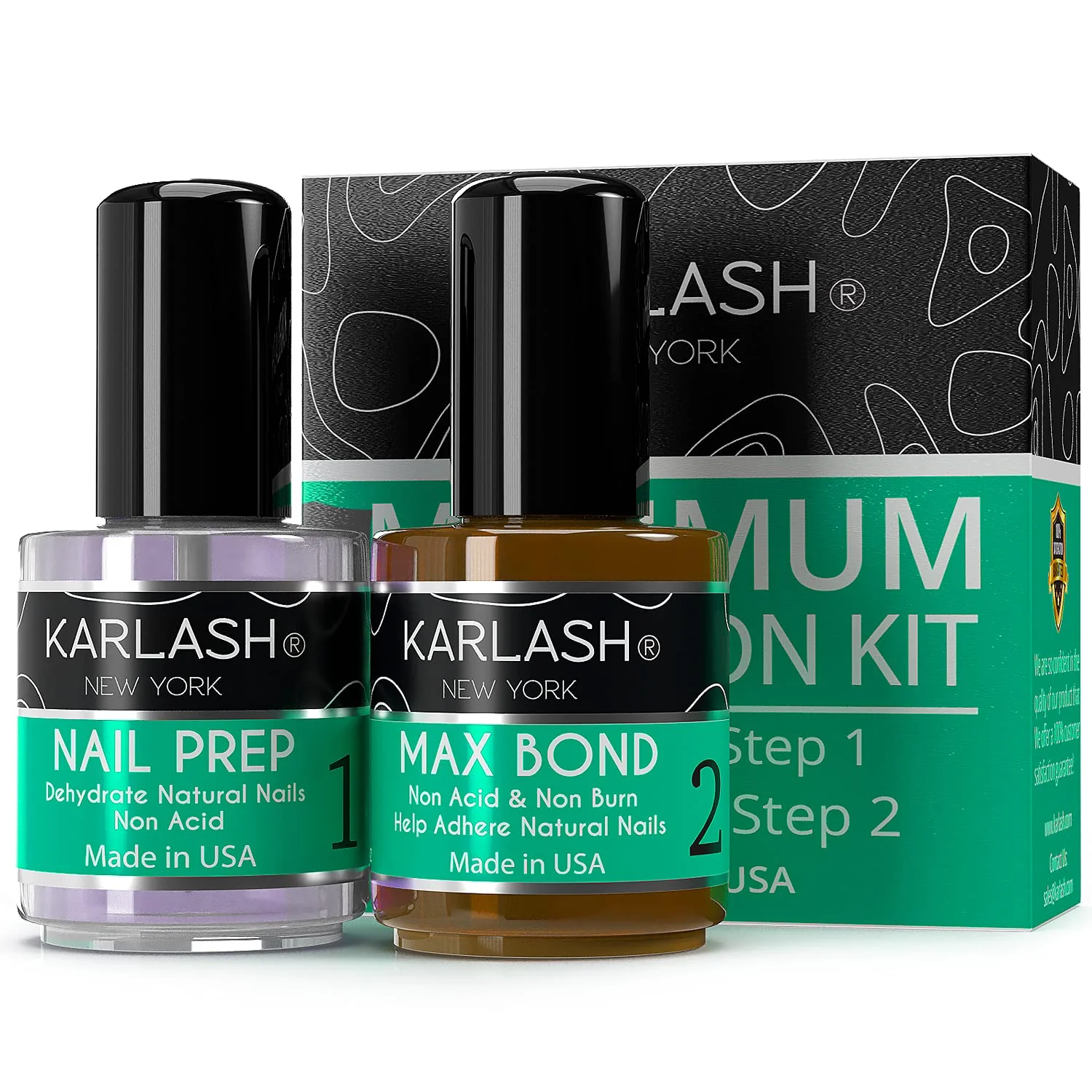 Authentic Karlash Professional Made in USA Natural Nail Prep Dehydrate Acid- Bond Primer Nail Bonding Superior Bonding Primer for Acrylic Powder and Gel Stylish