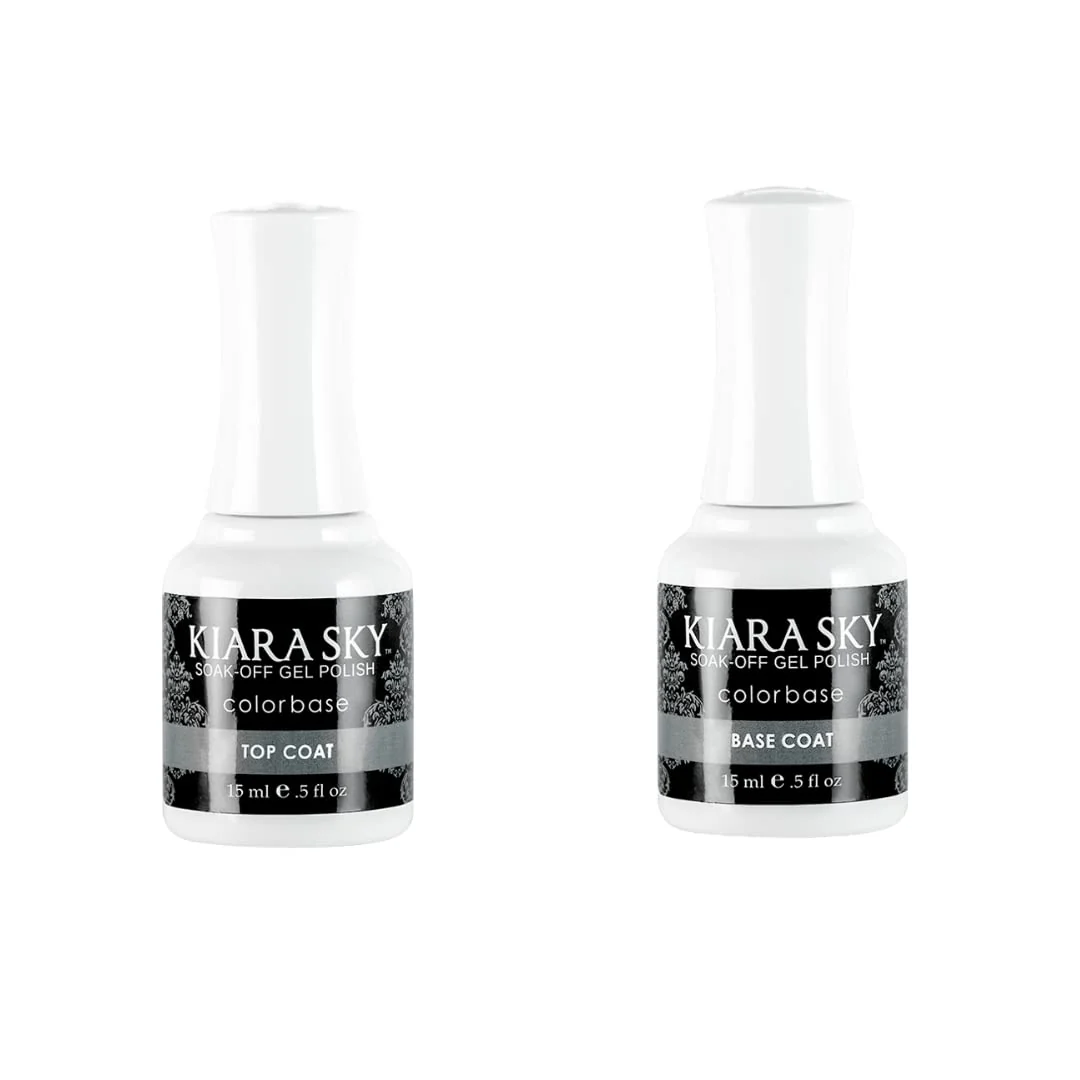 Advanced KIARA SKY Gel Polish Top Coat 0.5 fl oz Base Coat 0.5 fl oz Duo Soak Off Formula Flexible