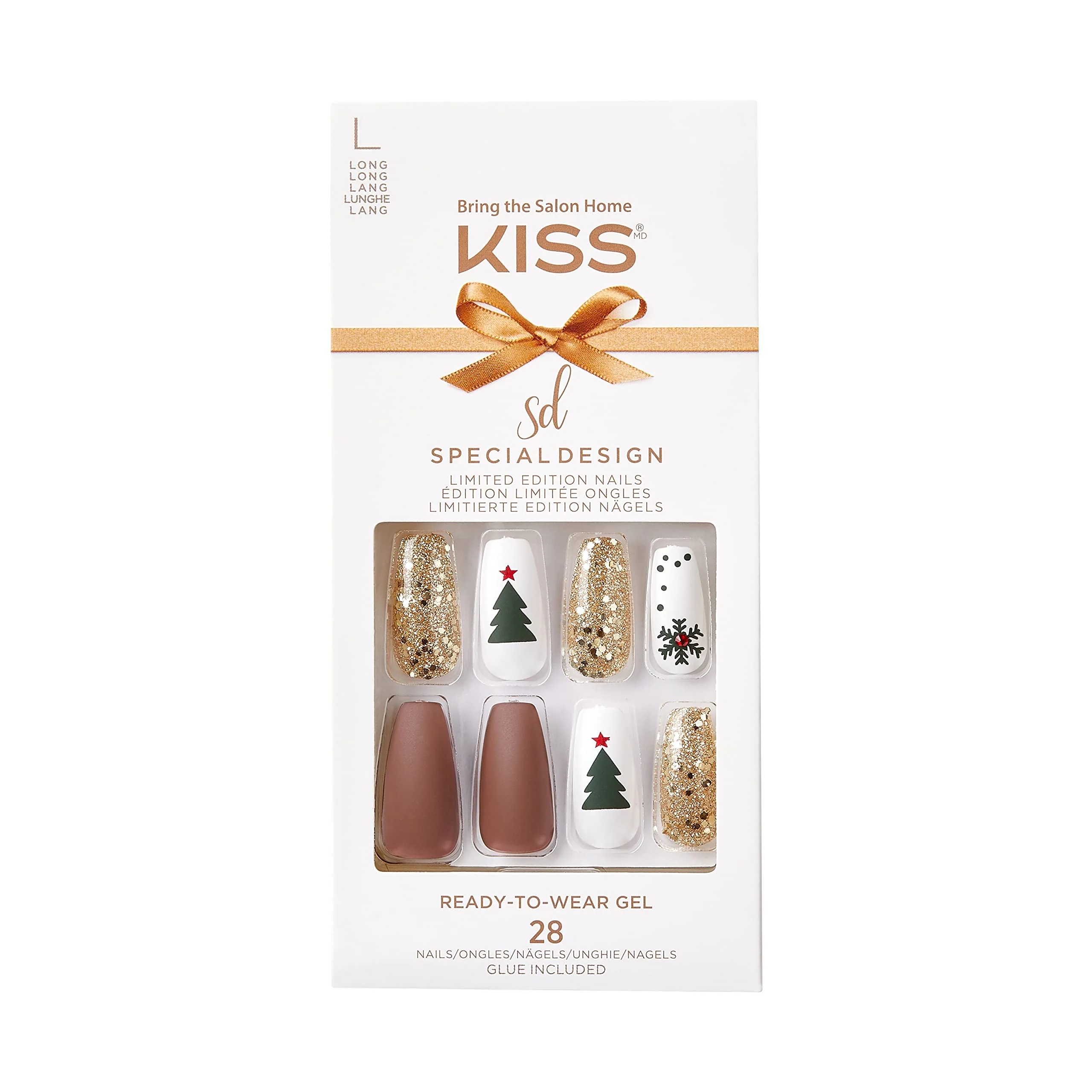 Official KISS Limited Edition Special Design Ready-To-Wear Gel Press-On Nails - North Pole North Pole Sophisticated