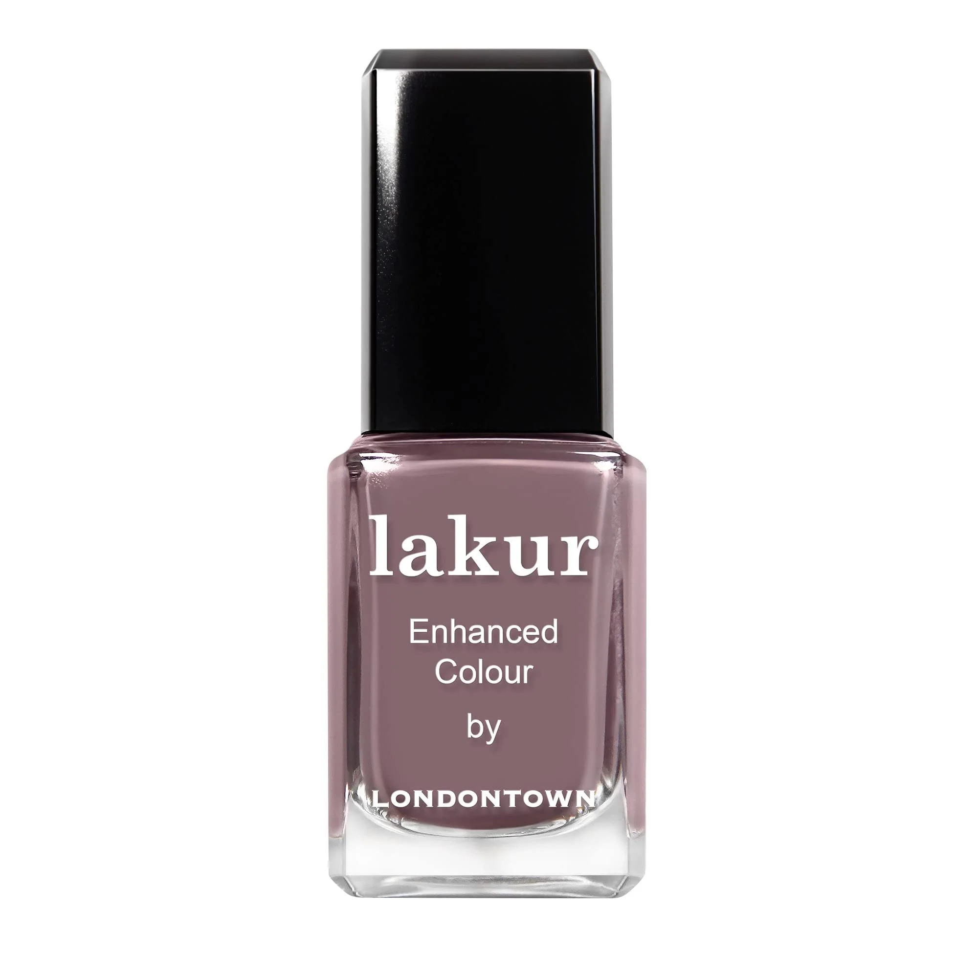 Innovative LONDONTOWN lakur Nail Polish - Chip-Resistant Non-Toxic Conditions Hydrates Nails Glossy Plum Purple Cashmere .40 fl oz Refined