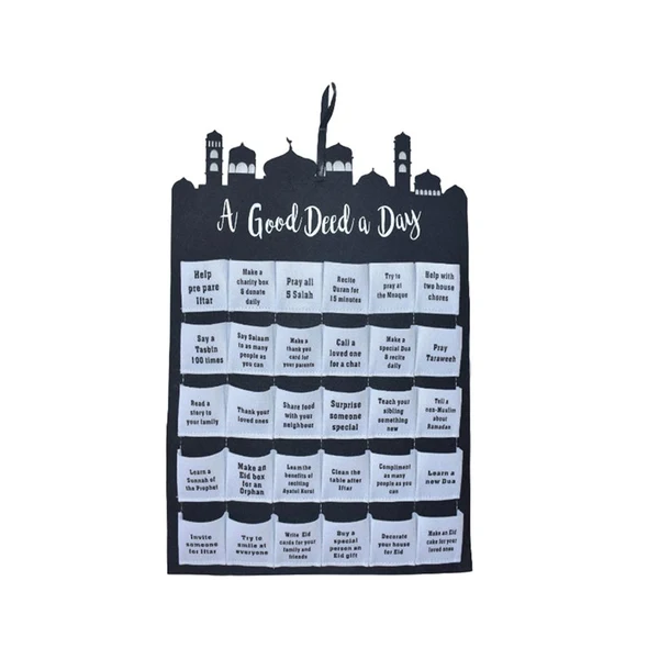 Artisan Maxbell Advent Calendar 2021 Ramadan Decorations 30 Days Eid Mubarak Hanging Felt White Official
