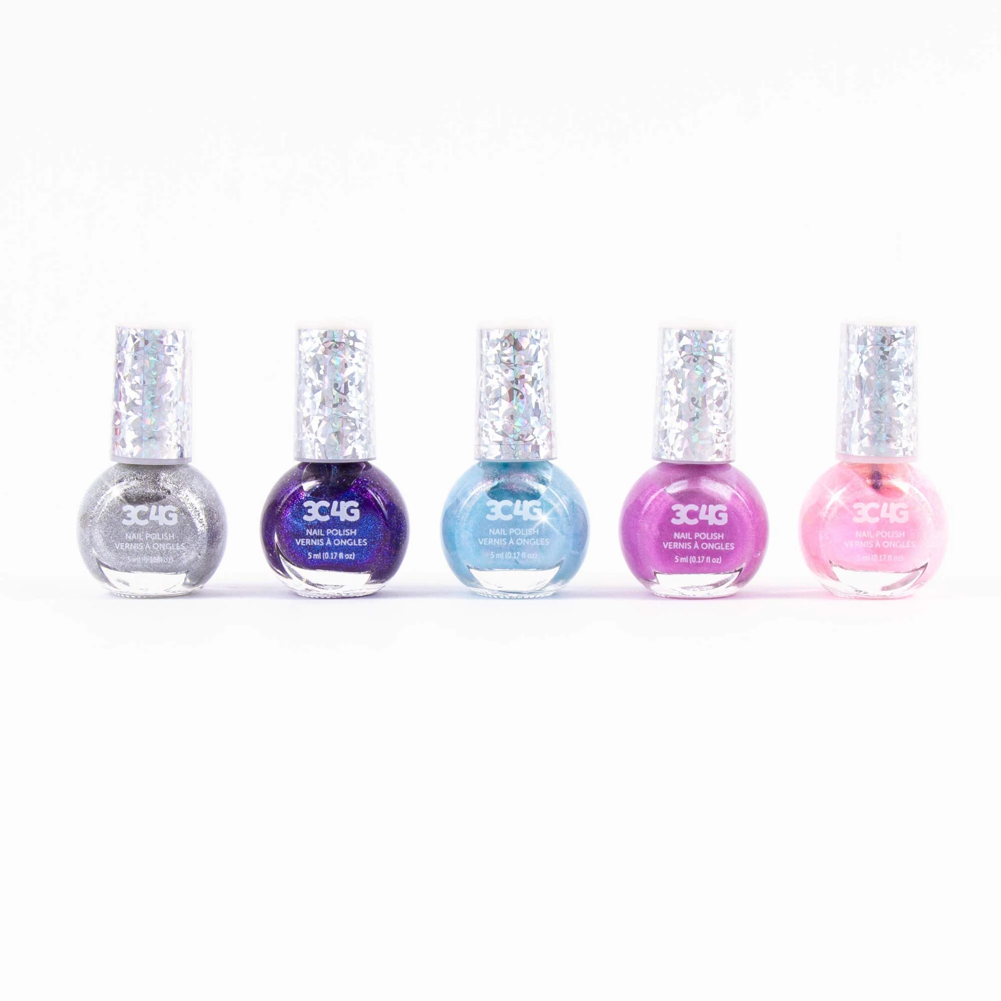 Enhanced Make It Three Cheers for Girls - Holowave Nail Polish - Nail Polish Set for Girls Teens - Includes 5 Colors - Non-Toxic Nail Polish Kit Recyclable
