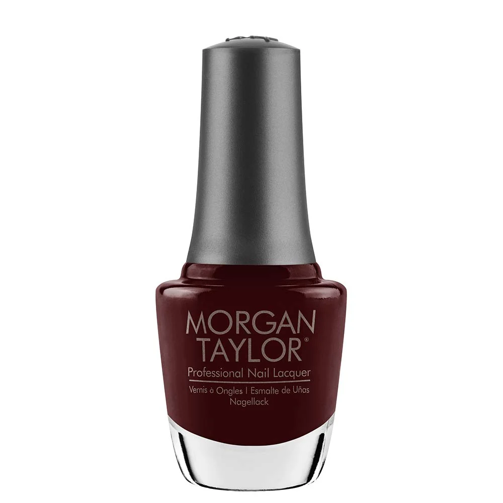 Authentic Morgan Taylor Nail Lacquer Take The Lead Dark Red Professional Lacquer Vibrant Chip-Resistant Fast-Drying Long-Lasting High-Shine Prestigious