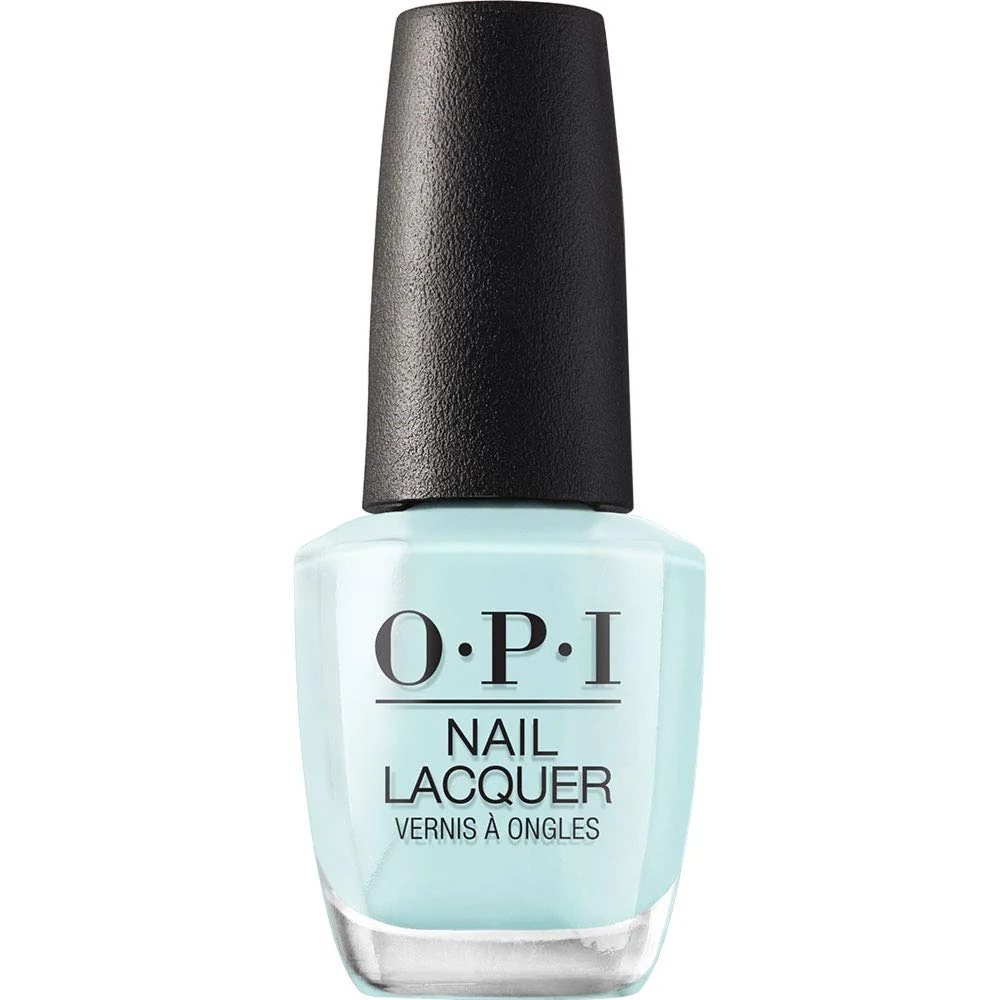 Innovative OPI Nail Lacquer Gelato on My Mind Opaque Bright Blue Crème Chip Resistant Nail Polish Vegan Fast Drying Streak Official