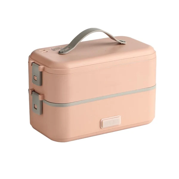 Versatile Maxbell Multifunction Heated Lunch Box Soup Stew Tools for Home Office Pink Minimalist