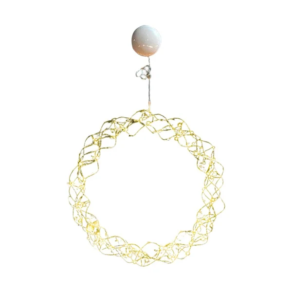 Solid Maxbell Metal Circle Lights Round Fairy Lights for Home Decor Golden Organic