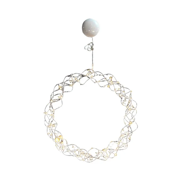 Reliable Maxbell Metal Circle Lights Round Fairy Lights for Home Decor Silver Crafted