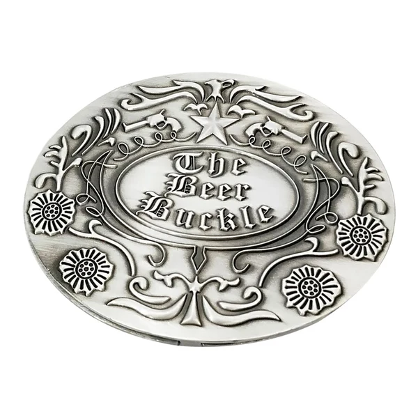 Expertly Made Maxbell Metal Beer Head Belt Party Funny Bottle Buckle Belt Buckle Beer Holder Silver Casual
