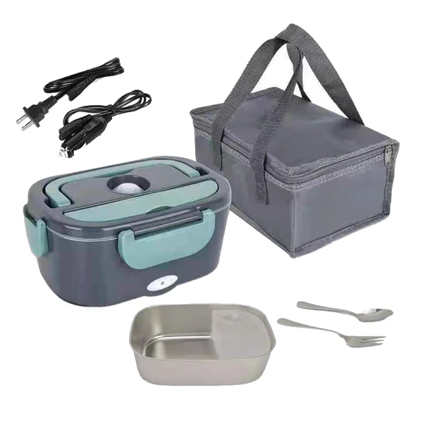 Original Maxbell 2 in 1 Electric Lunch Box with Fork Spoon Detachable for Car Truck Office Clean
