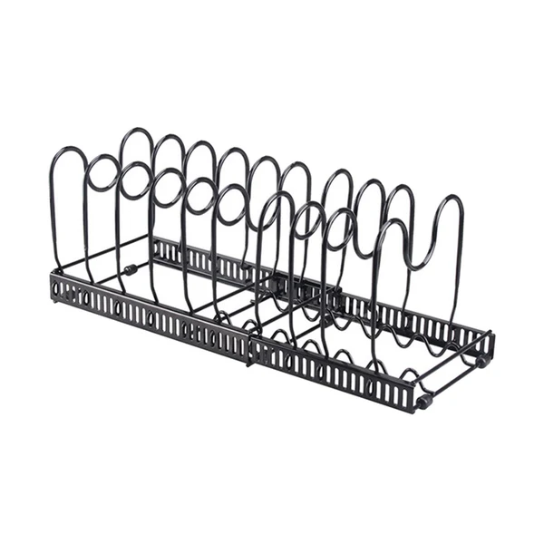 Unique Maxbell Adjustable Pot Lid Storage Rack Standing for Cabinet Cupboard Pantry Elite