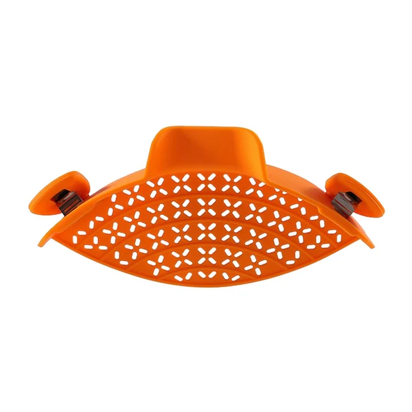 Practical Maxbell Pot Drainer Strainer Sieve Filter Pasta Clip On Pot Pan Plastic Orange User-Friendly