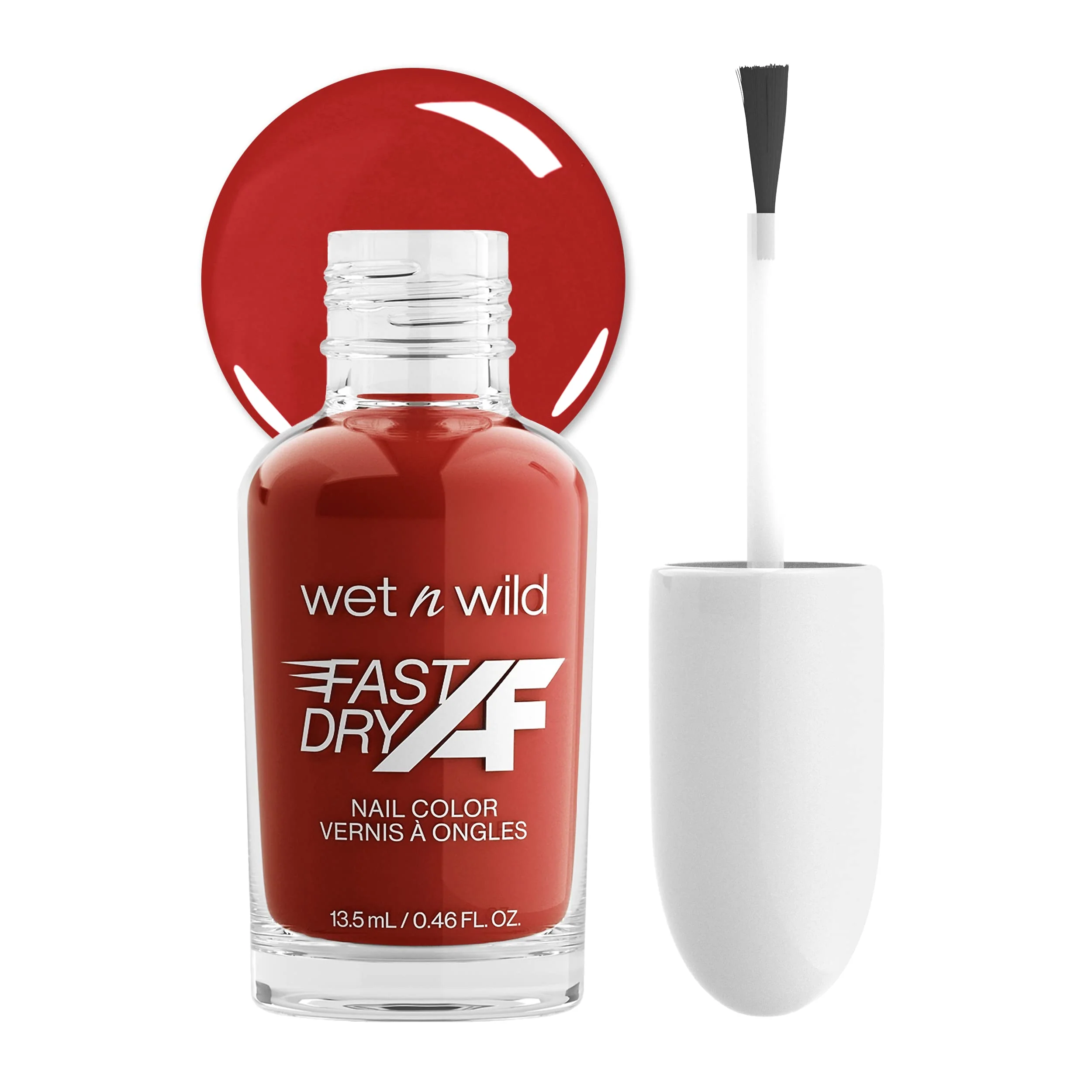 Original Design wet n wild Fast Dry AF Nail Polish Quick 40 Second Dry Time Long Lasting High-Shine - Red Light District Refined