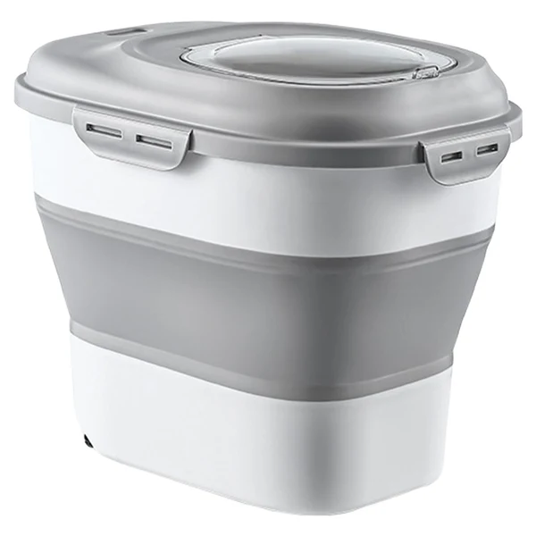 Organic Maxbell Foldable Rice Storage Container Moistureproof Storage Bucket for Pet Food Enhanced