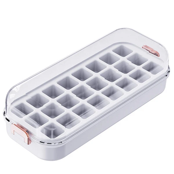 Convenient Maxbell Press Type Silicone Ice Maker Ice Storage Box for Summer White Eco-Friendly