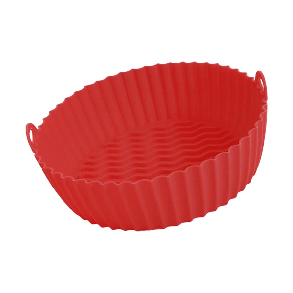 Artisan Maxbell Air Fryer Silicone Liner Round Reusable Food Safe heating food Baking Red Dependable