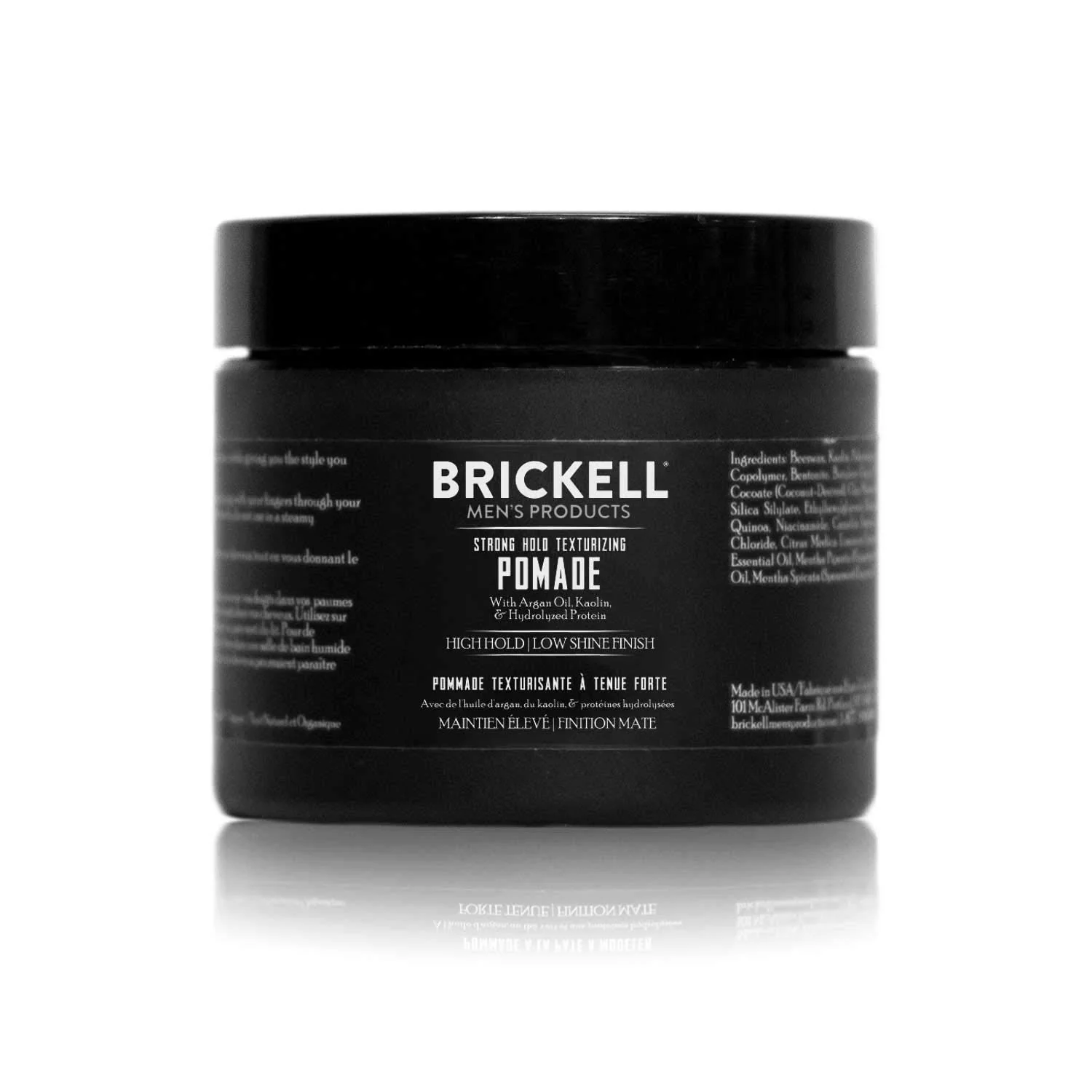 Safe Brickell Men's Products Strong Hold Texturizing Pomade For Men Natural and Organic Pliable Hair Styling Fiber Pomade 2 Ounce Scented Trendy