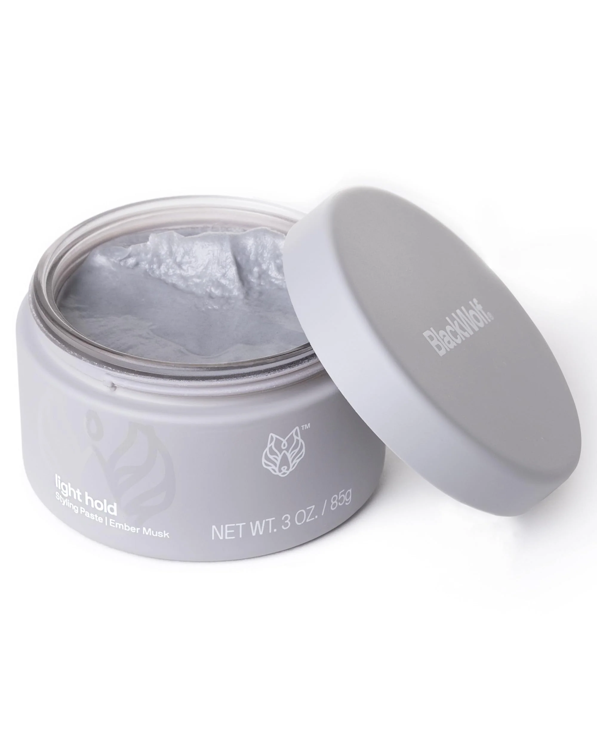 Carefully Designed Black Wolf Hair Styling Paste for Men Light Hold - Water Based Hair Styling Product for All Hair Styles Types - Barber Grade Non-Greasy Long Trendy