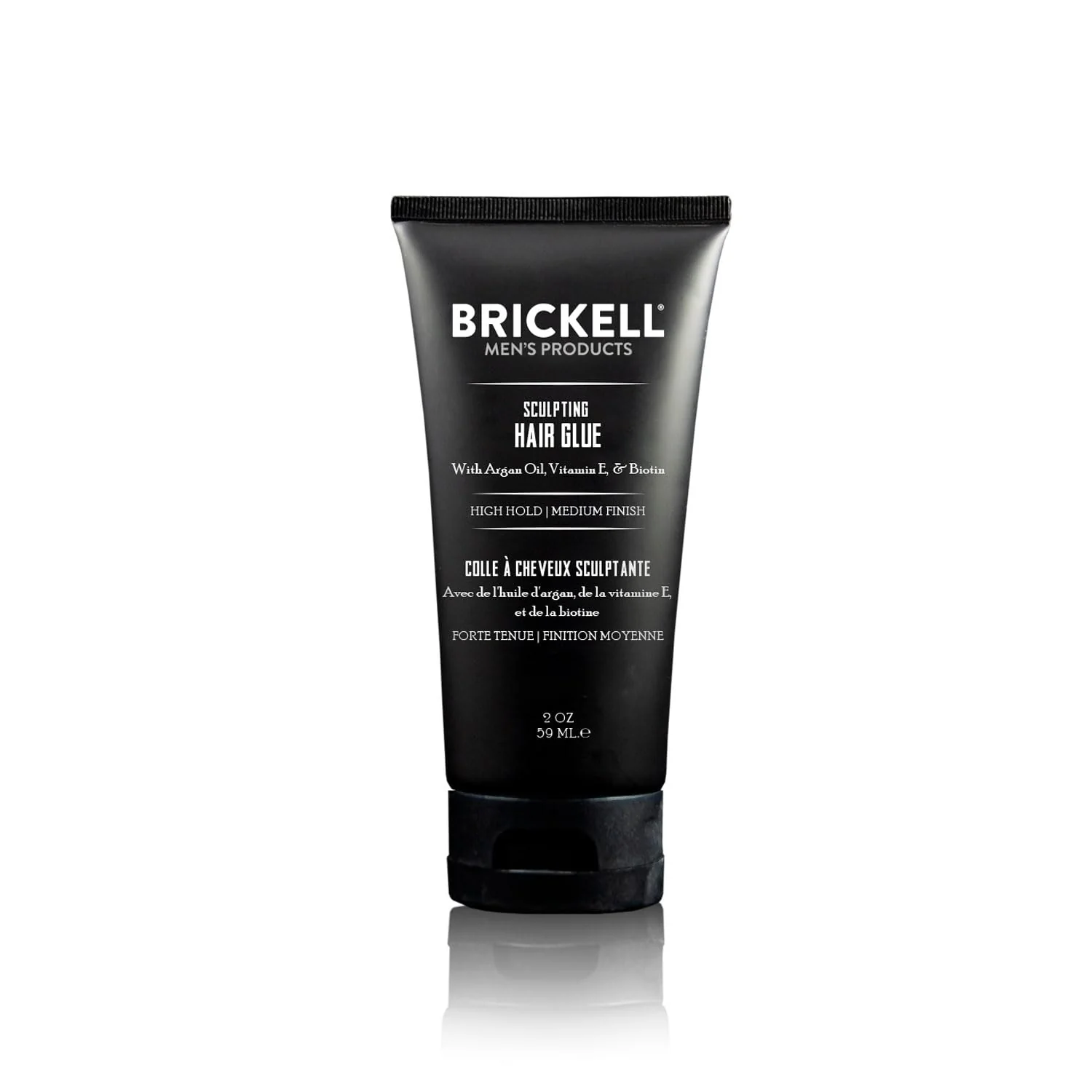 Top-Quality Brickell Men's Hair Styling Sculpting Hair Glue For Men All Day Lasting Hold for Sculpting and Shaping Hair 2 Ounce Scented 2 oz High-Performance