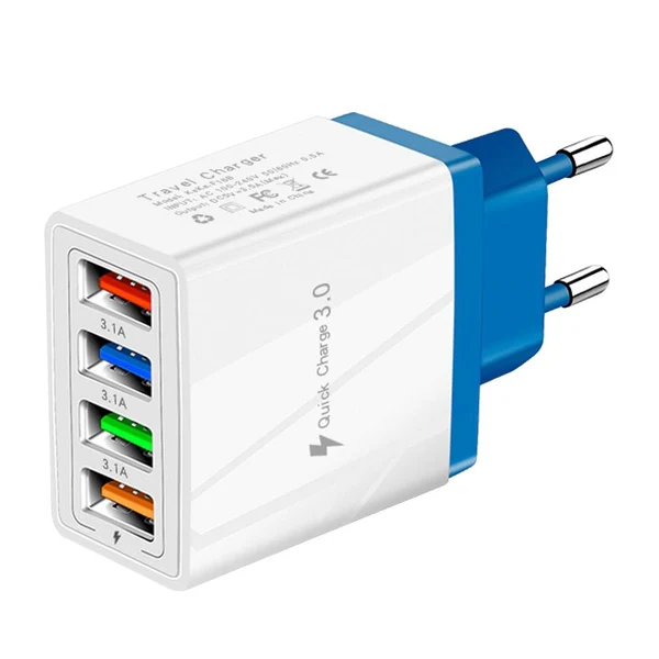 Soft Maxbell USB Power Adapter Home Wall Charger EU Plug for Phones Charger Dark Blue Crafted