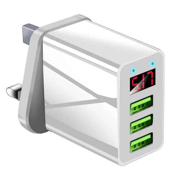 Breathable Maxbell Multi-Device Quick Charge USB 3-Port 5V 3.1A Fast Wall Charge white High-Performance