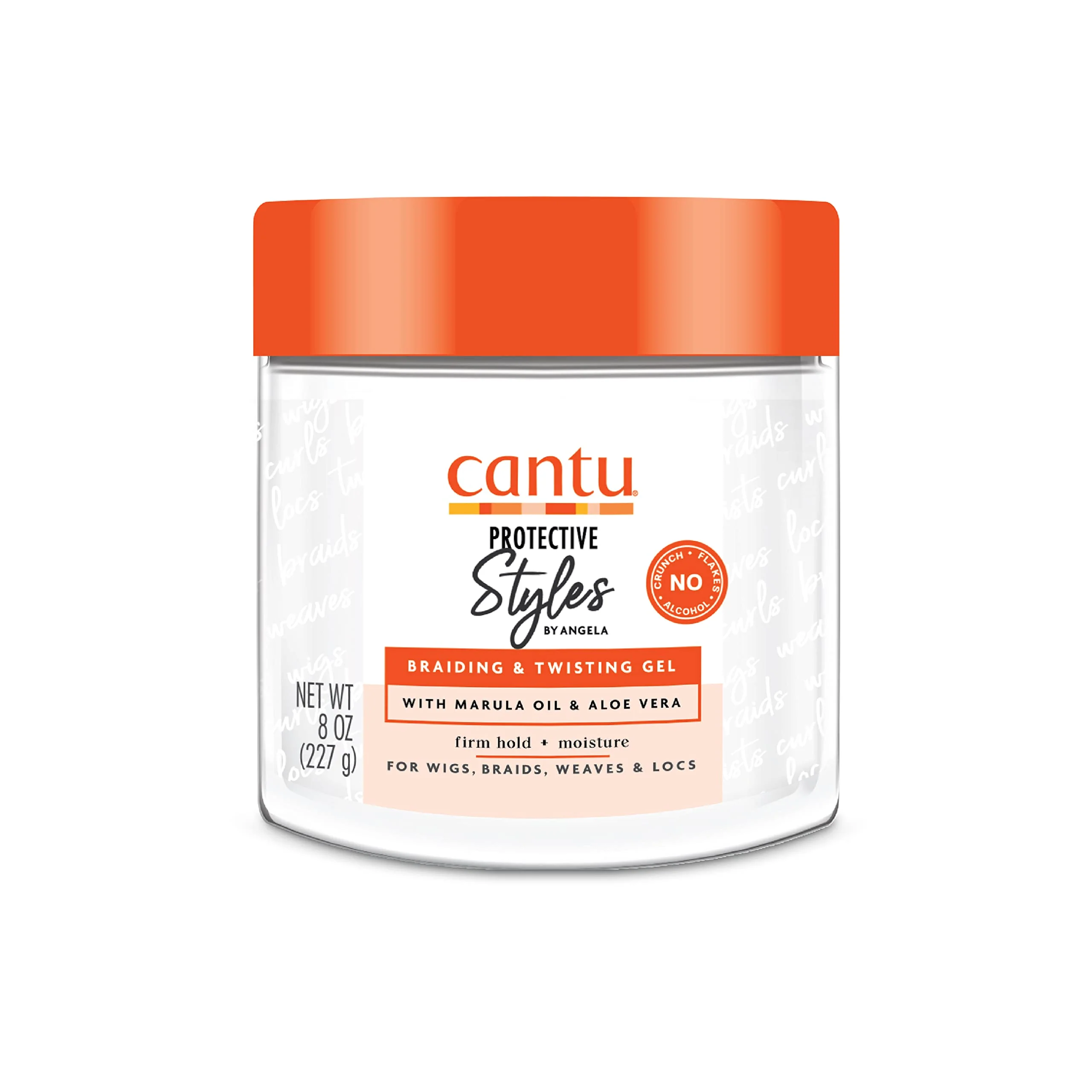 Safe Cantu Protective Styles by Angela Braiding Twisting Gel with Marula Oil Aloe Vera 8 Ounce Crafted