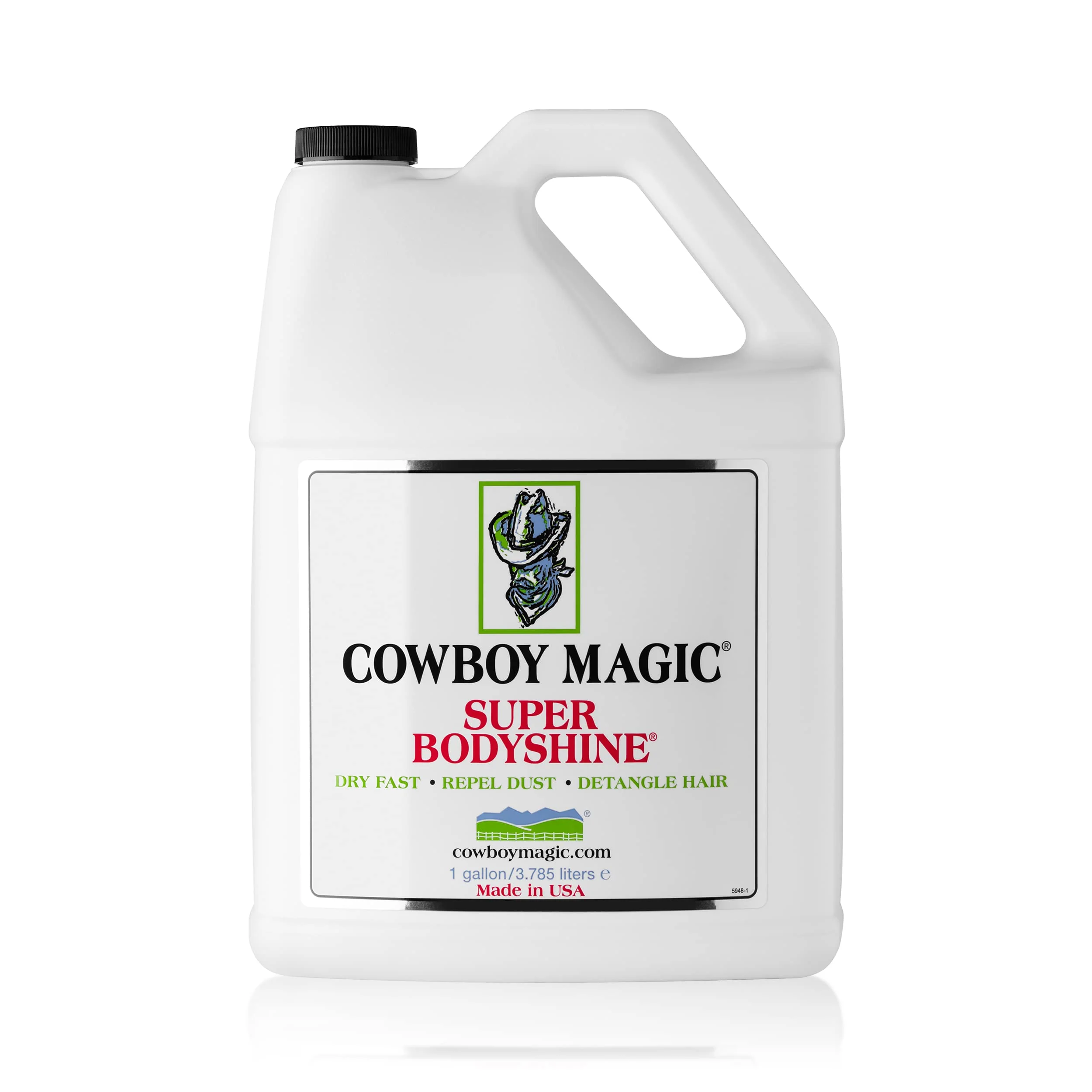 Crafted COWBOY Super Bodyshine FAST DRY REPEL DUST DETANGLE HAIR Refill Gallon Solid