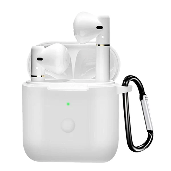 Official Maxbell Travel Carrying Silicone Protective Case for QCY T8 White Refined