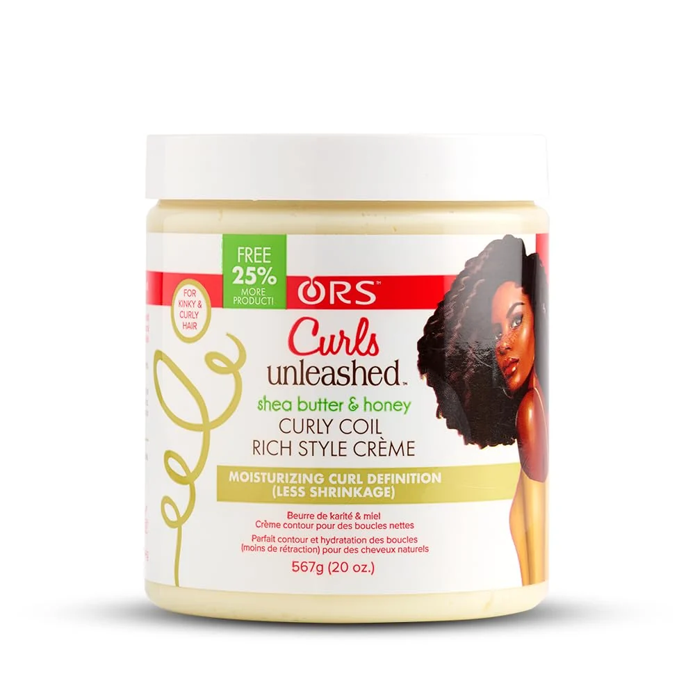 Premium Material Curls Unleashed Style and Maintenance Shea Butter and Honey Curly Coil Creme for Moisturizing and Curl Definition Less Shrinkage 19.2 oz Certified