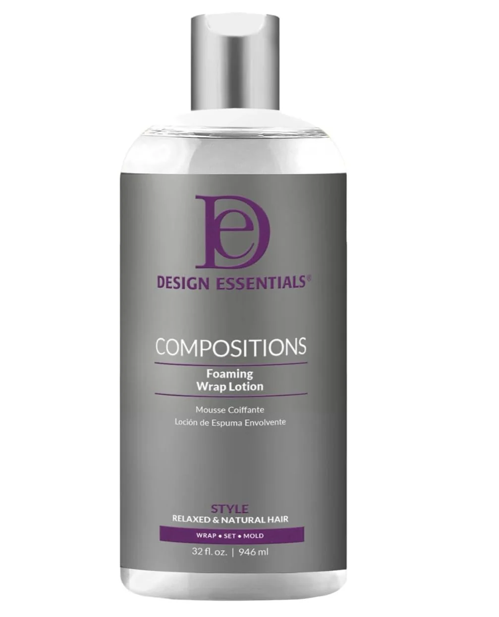 Modern Design Essentials Compositions Foaming Wrap Lotion For Relaxed And Natural Hair Refill 32 Fl Oz Environmentally Friendly