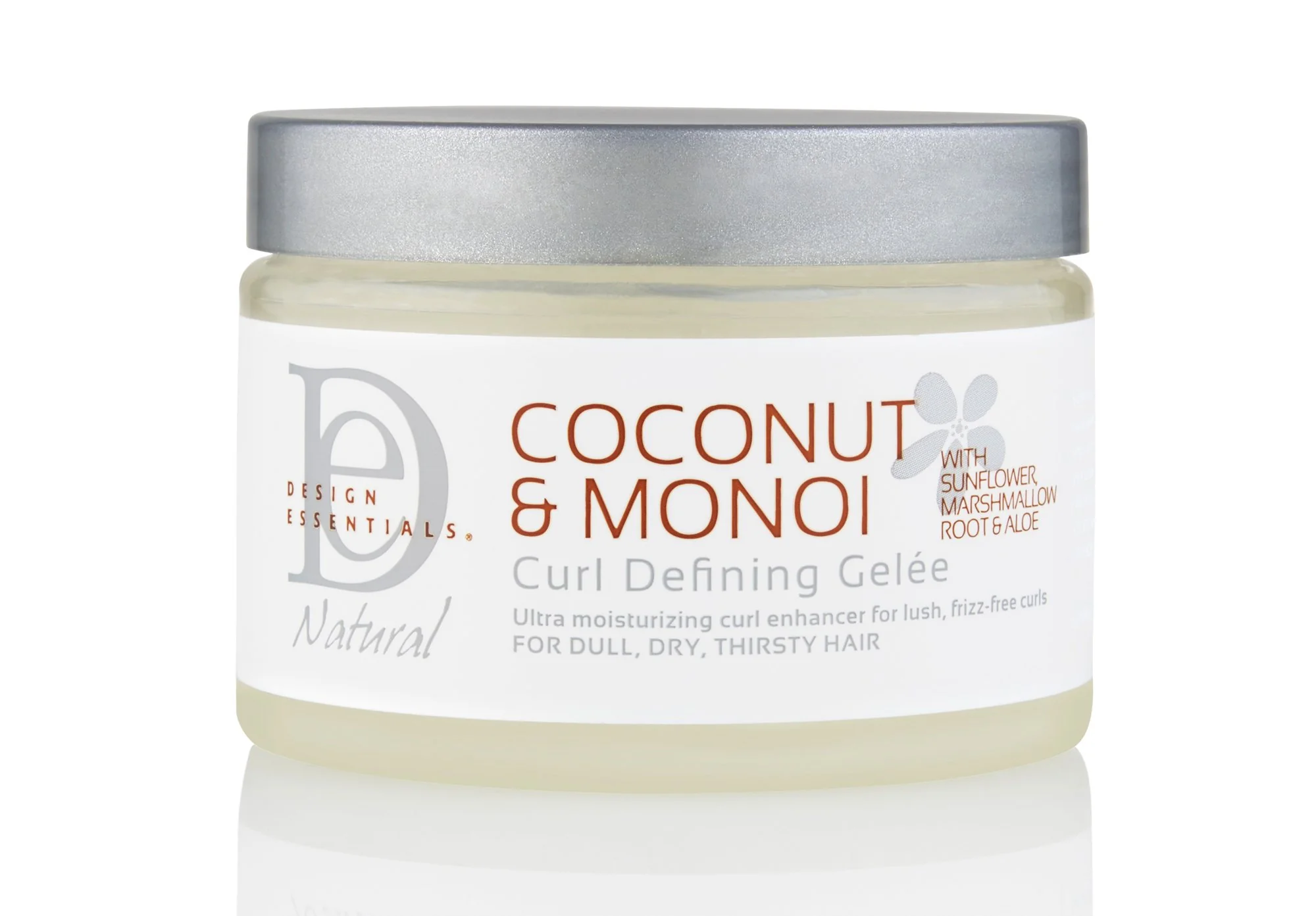 Next-Generation Design Essentials Natural Coconut Monoi Curl Defining Gelée with Sunflower Oil Lightweight Frizz Control for Curly Coily Hair 12 oz First-Class