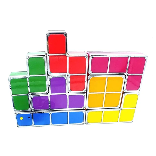 Lightweight Maxbell New LED Night Light Colorful Stackable Puzzles Lamp 7 Pieces Gifts Genuine