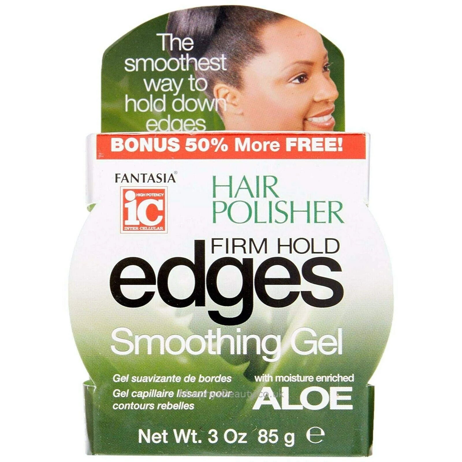 Top-Quality Fantasia Ic Hair Polisher Firm Hold Smoothing Gel Aloe 3 Oz Reusable