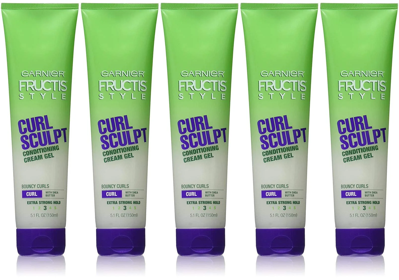 Enhanced Garnier Fructis Style Curl Sculpt Conditioning Cream Gel 5 oz Pack of 5 Natural