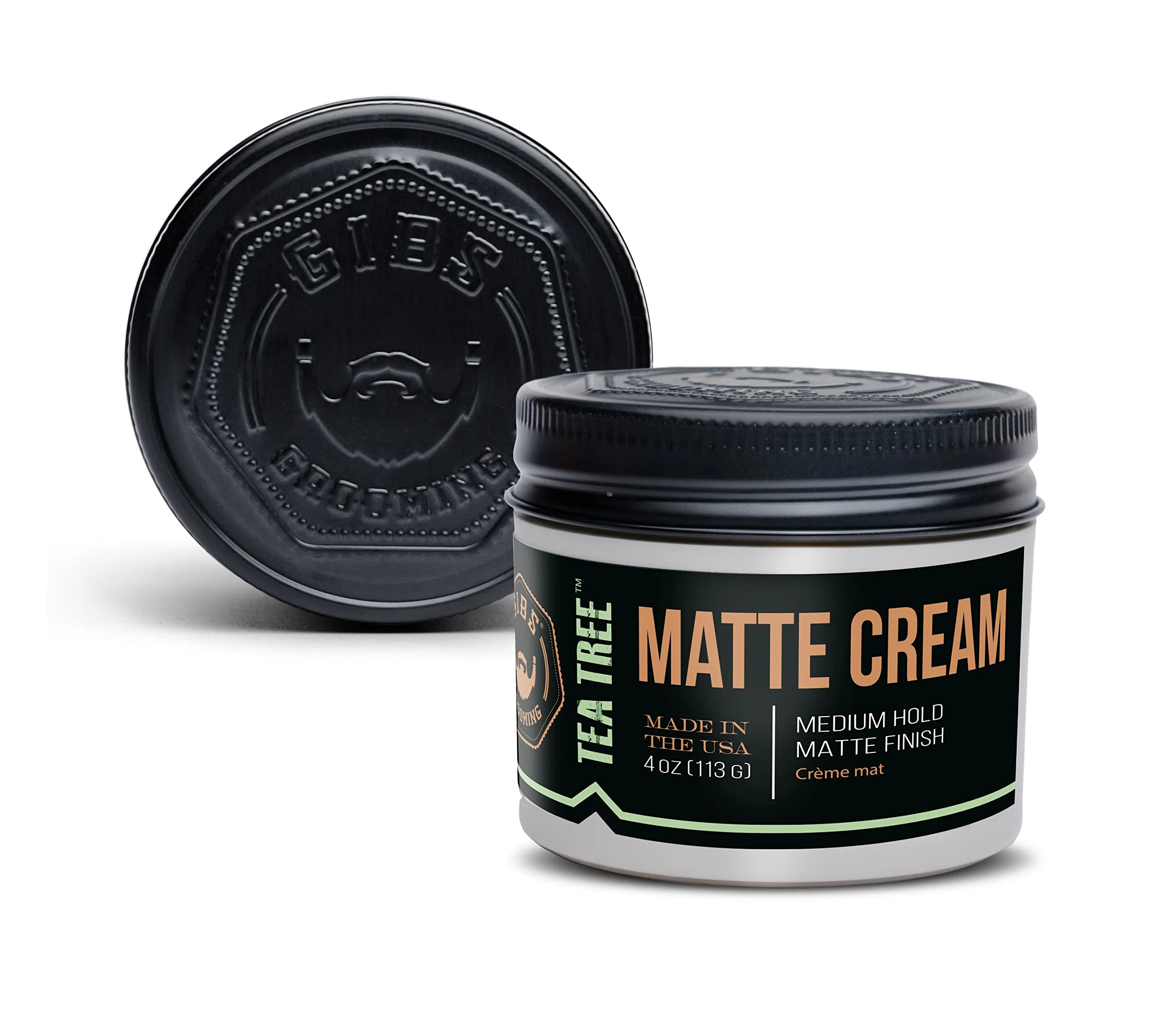Carefully Designed GIBS Tea Tree Matte Cream-Light Medium Hold Long Lasting Light Hold Made in USA 4oz Selected