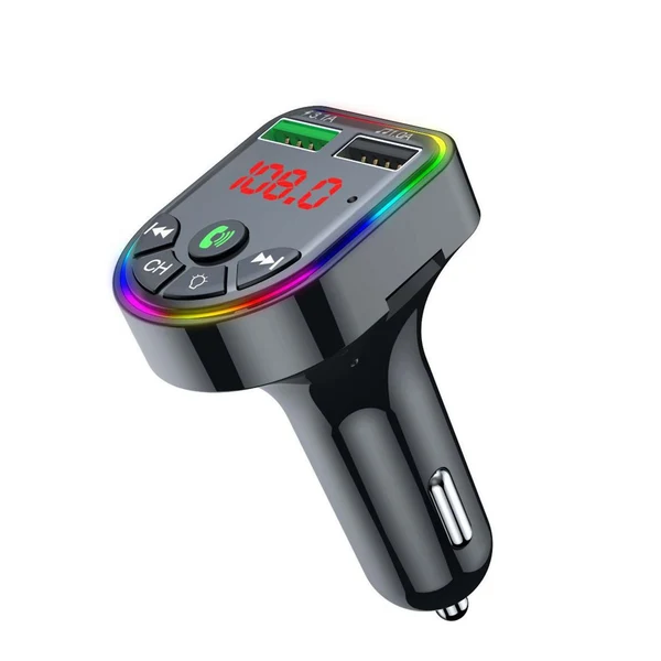 Original Maxbell Car Charger Bluetooth FM Transmitter Fast Charge 7 RGB Backlit Music Player Luxury