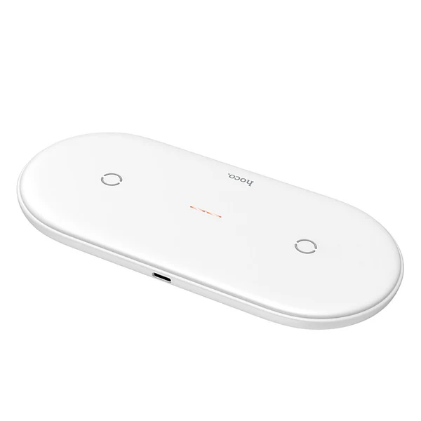 Reliable Maxbell 2 in 1 Qi Wireless Charger Pad Fast Dual Charge for Smart Phones White Solid