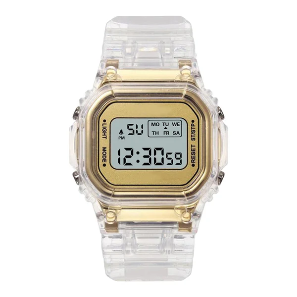 Quality Maxbell Transparent Sport Watch Digital LED Waterproof Wristwatch Gift Gold Efficient