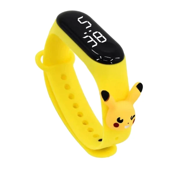 Lightweight Maxbell Waterproof Digital Wrist Watch Kids Sports Watch Pikachu Luxury
