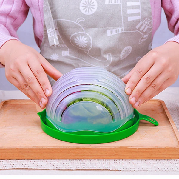 Carefully Designed Maxbell 60 Second Salad Maker Cutter Bowl Cutter Slicer Healthy Salad Tool Green Top-Quality