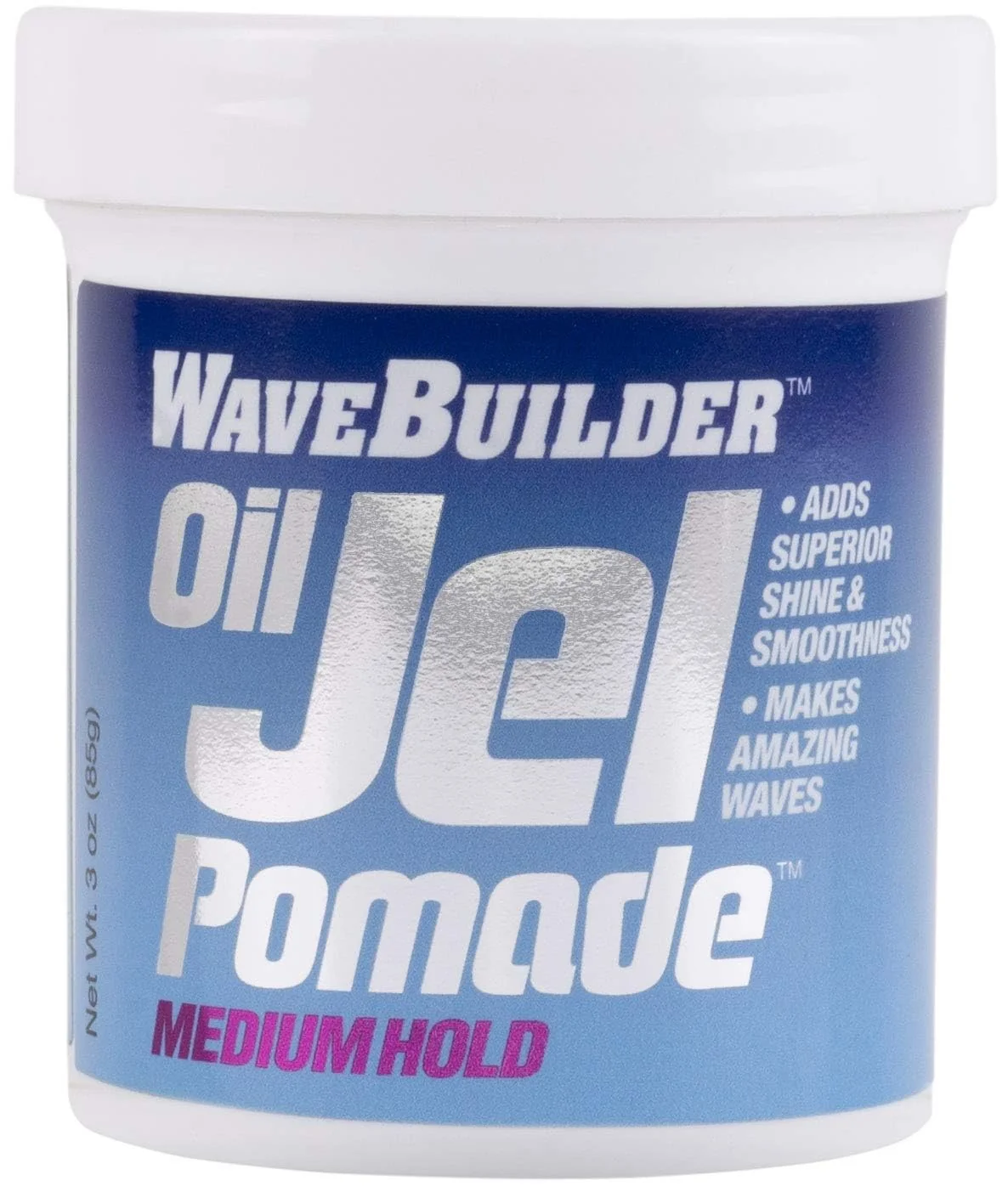 Flexible WAVEBUILDER Oil Jel Pomade Medium Hold 3.5 OZ Easy-to-Use