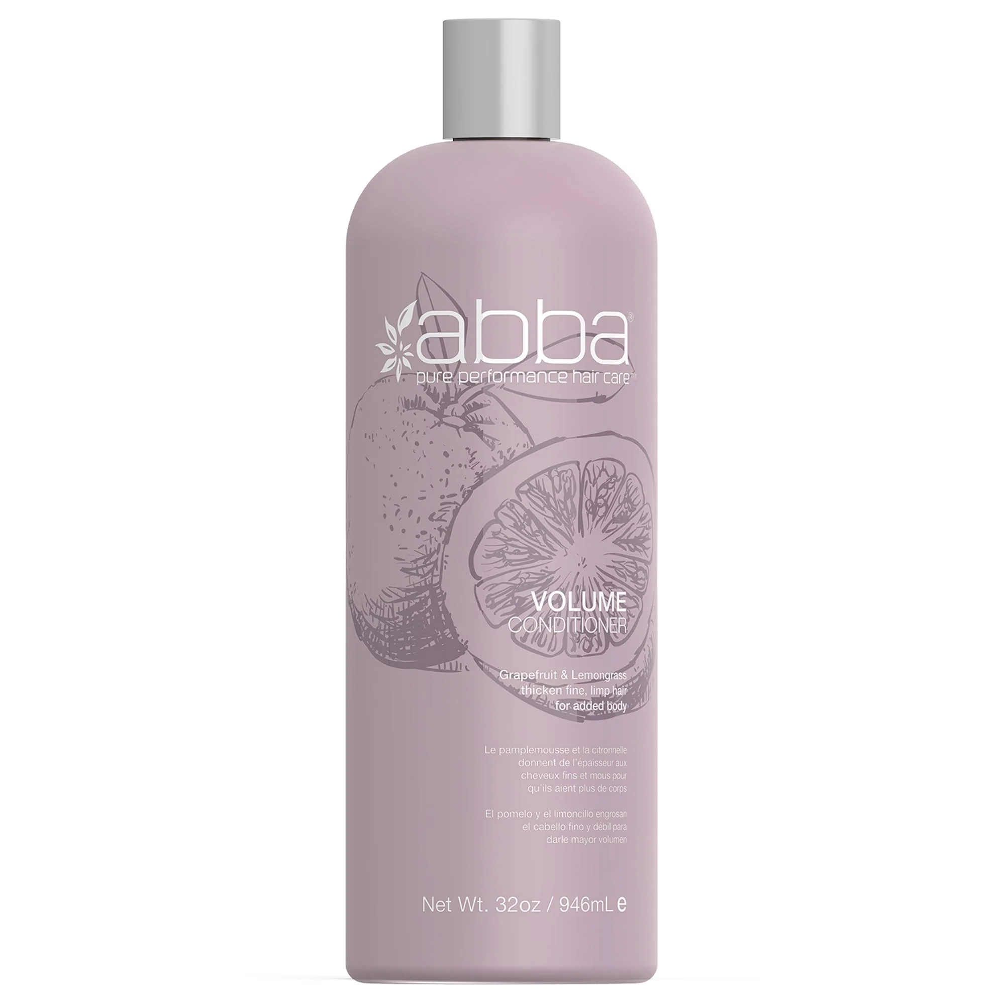 World-Class ABBA Volumizing Conditioner GrapeFruit LemonGrass 32 Fl Oz Green