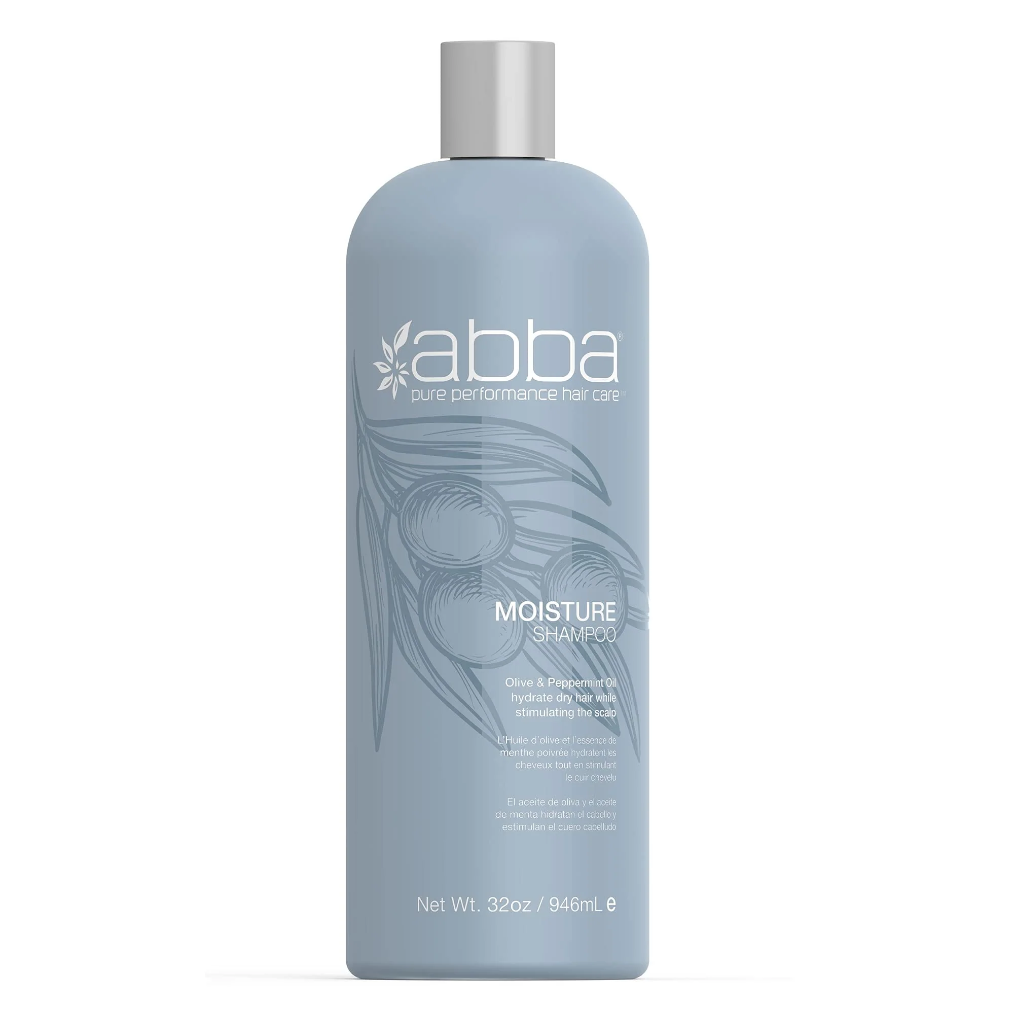 Classic ABBA Moisture Shampoo Olive Peppermint Oil 32 Fl Oz Pack of 1 Prestigious