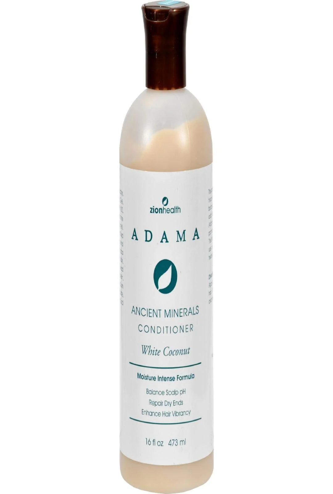 High-End Adama Ancient Mineral White Coconut Conditioner Zion Health 16 oz Liquid Practical