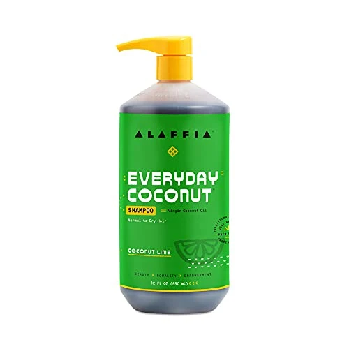 Green Alaffia EveryDay Coconut Shampoo Hydrating and Deep Cleansing for Normal to Dry Hair. Made with Fair Trade Coconut Oil and Ginger Cruelty No Premium Material