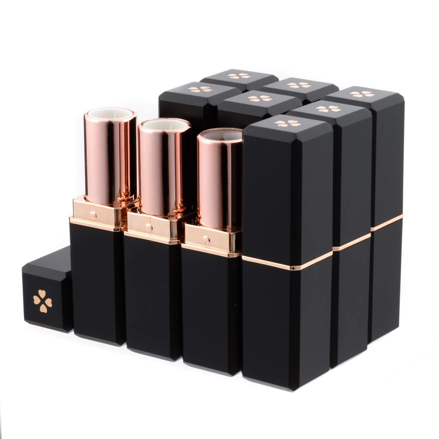 Expertly Made Allwon 10Pcs Black Empty Lipstick Tubes DIY Lip Balm Container Square Tube High-End