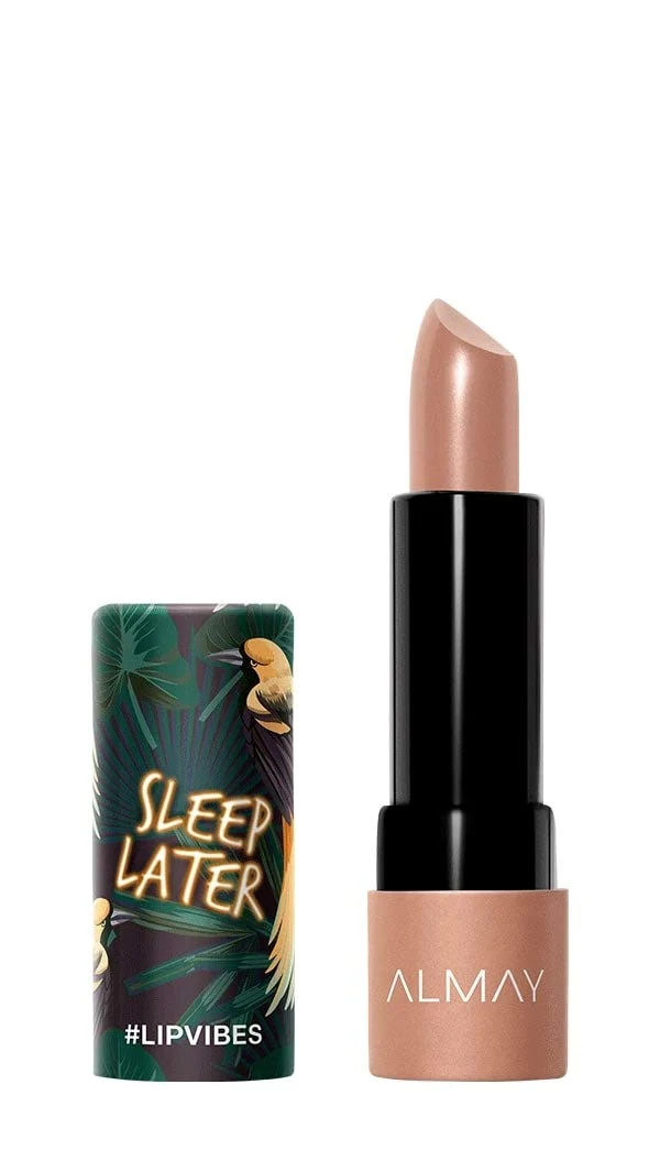 Minimalist Almay Lipstick with Vitamin E Oil Shea Butter Matte Cream Finish Hypoallergenic Sleep Later 0.14 Oz Clean